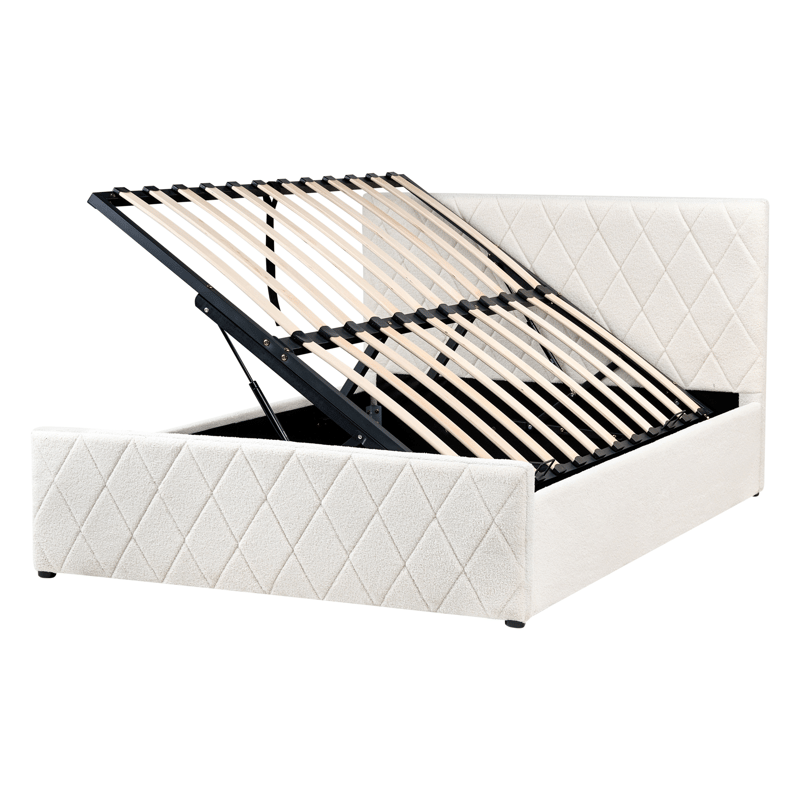 Dobbeltseng Rochefort 140x200 cm - Off-White - Møbler - Senge - Sengeramme & sengestel