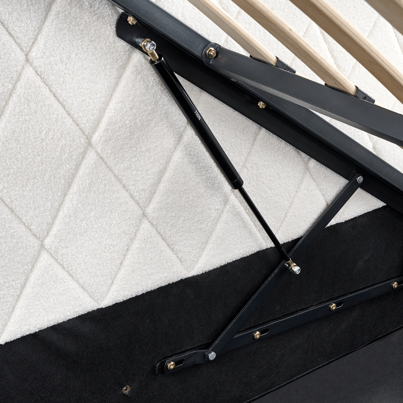 Dobbeltseng Rochefort 140x200 cm - Off-White - Møbler - Senge - Sengeramme & sengestel