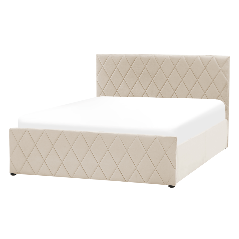 Dobbeltseng Rochefort 180x200 cm - Beige - Møbler - Senge - Sengeramme & sengestel