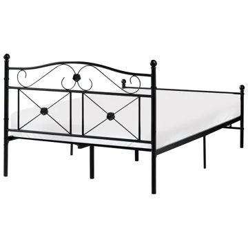 Dobbeltseng Rodez 120x200 cm - Sort - Møbler - Senge - Sengeramme & sengestel