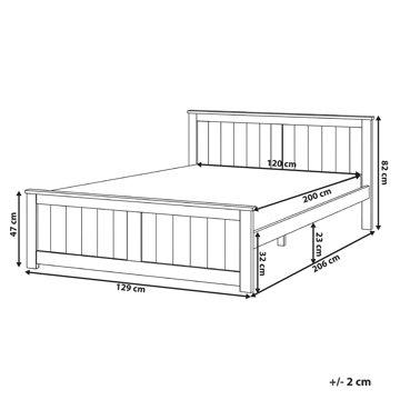 Dobbeltseng Sabran 120x200 - Hvid - Møbler - Senge - Sengeramme & sengestel