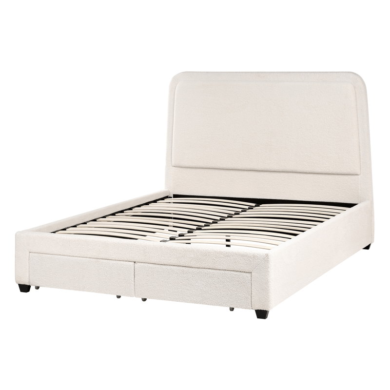 Dobbeltseng Sardent 140x200 - Off-White - Møbler - Senge - Sengeramme & sengestel