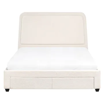 Dobbeltseng Sardent 140x200 - Off-White - Møbler - Senge - Sengeramme & sengestel