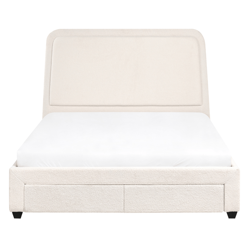 Dobbeltseng Sardent 140x200 - Off-White - Møbler - Senge - Sengeramme & sengestel