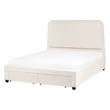 Dobbeltseng Sardent 140x200 - Off-White - Møbler - Senge - Sengeramme & sengestel