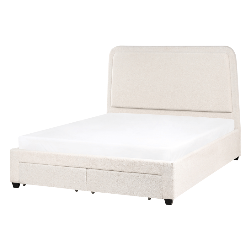 Dobbeltseng Sardent 140x200 - Off-White - Møbler - Senge - Sengeramme & sengestel