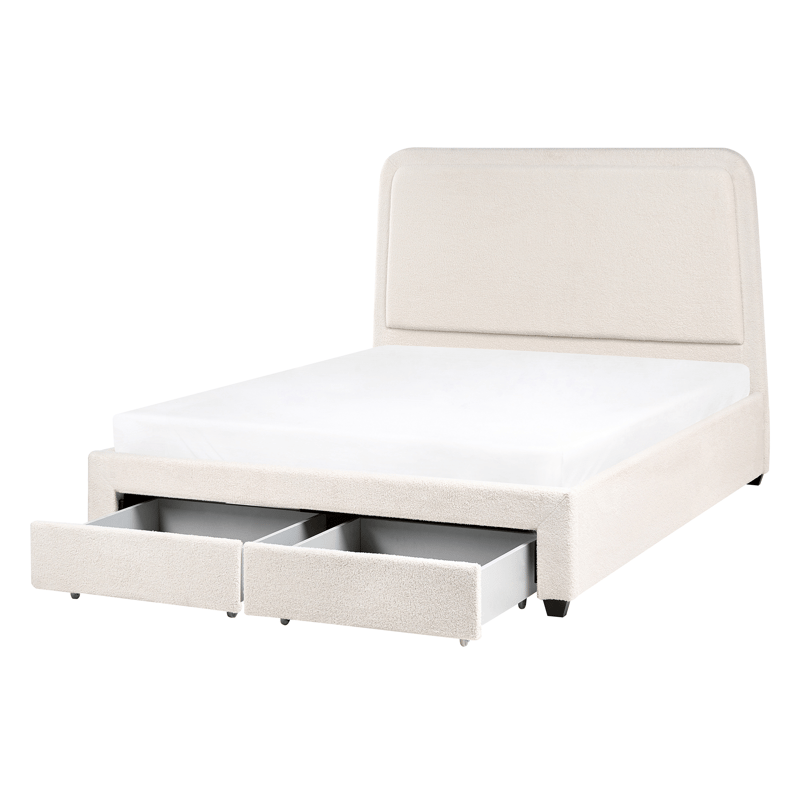 Dobbeltseng Sardent 140x200 - Off-White - Møbler - Senge - Sengeramme & sengestel