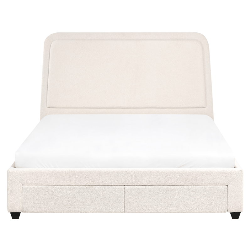 Dobbeltseng Sardent 160x200 - Off-white - Møbler - Senge - Sengeramme & sengestel