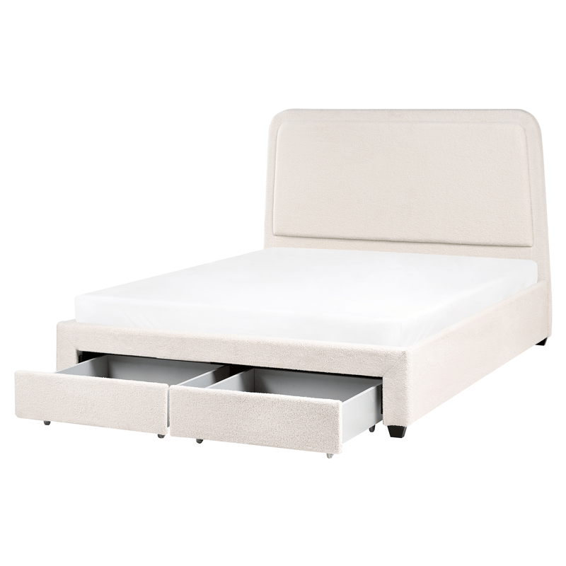 Dobbeltseng Sardent 160x200 - Off-white - Møbler - Senge - Sengeramme & sengestel