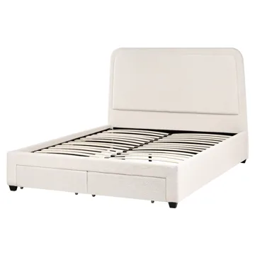 Dobbeltseng Sardent 160x200 - Off-white - Møbler - Senge - Sengeramme & sengestel