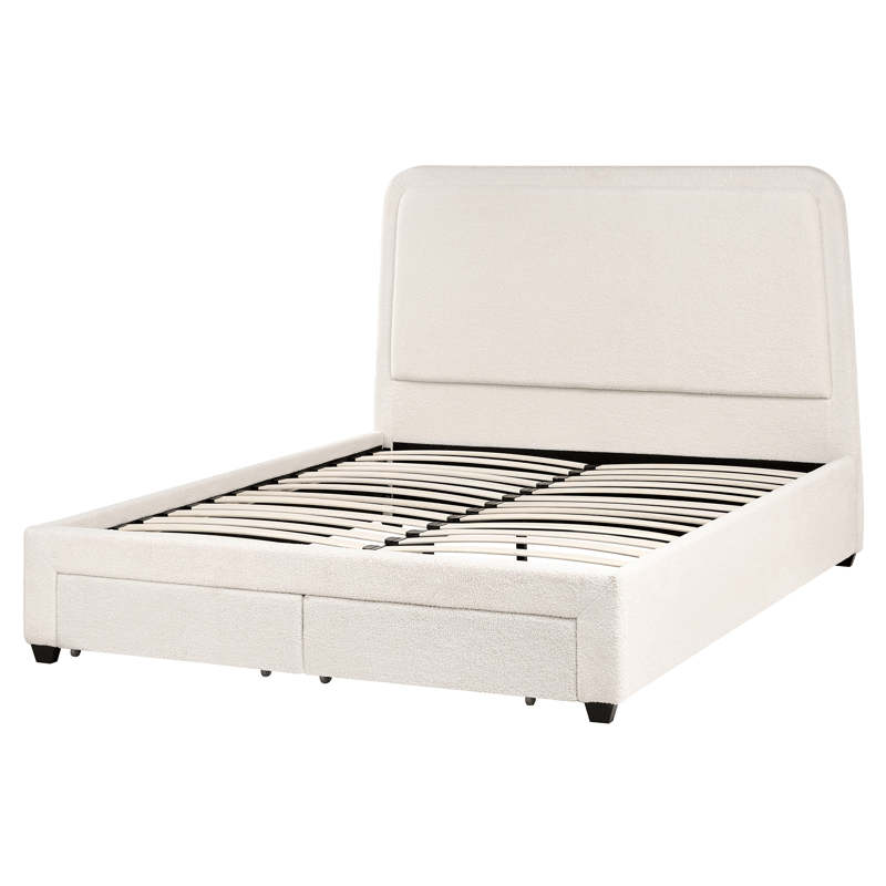Dobbeltseng Sardent 160x200 - Off-white - Møbler - Senge - Sengeramme & sengestel