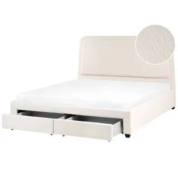 Dobbeltseng Sardent 180x200 - Off-White - Møbler - Senge - Sengeramme & sengestel