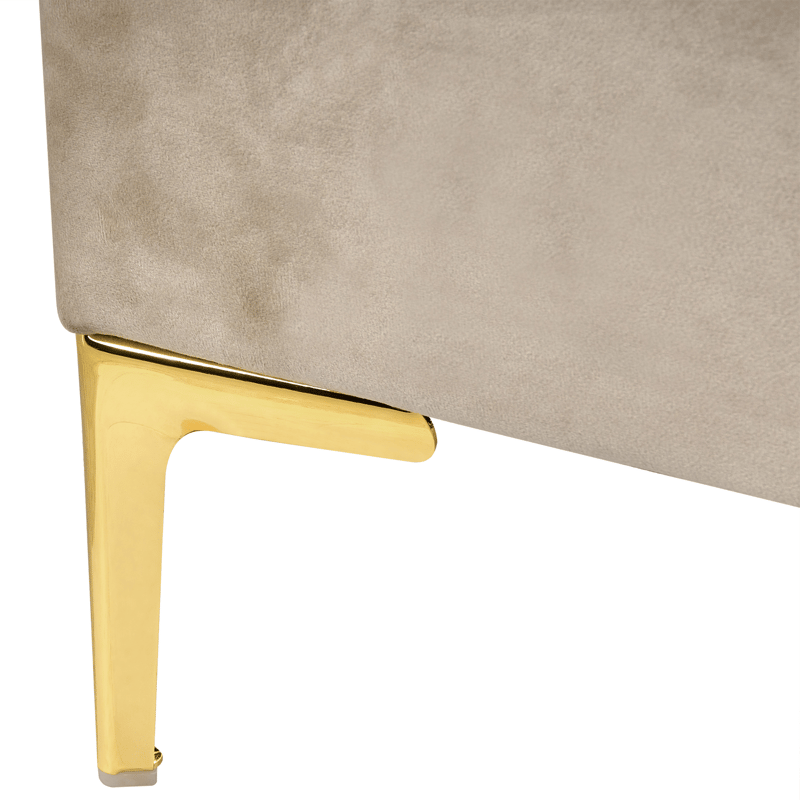 Dobbeltseng Sauvian 140x200 cm - Taupe - Møbler - Senge - Sengeramme & sengestel