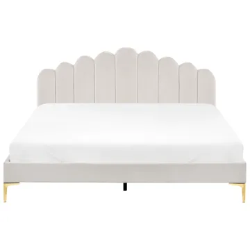 Dobbeltseng Sauvian 180x200 cm - Off-White - Møbler - Senge - Sengeramme & sengestel