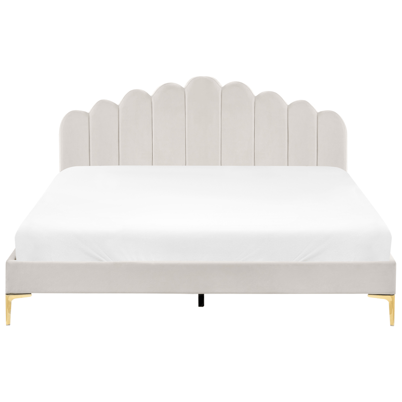 Dobbeltseng Sauvian 180x200 cm - Off-White - Møbler - Senge - Sengeramme & sengestel