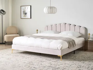 Dobbeltseng Sauvian 180x200 cm - Off-White - Møbler - Senge - Sengeramme & sengestel
