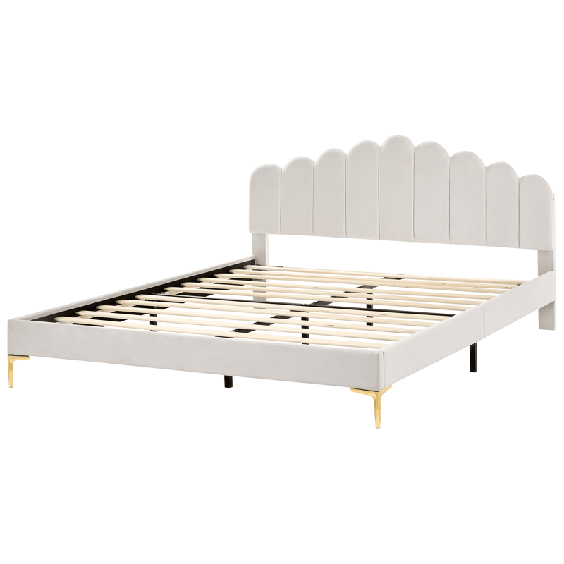Dobbeltseng Sauvian 180x200 cm - Off-White - Møbler - Senge - Sengeramme & sengestel
