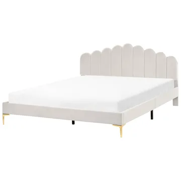 Dobbeltseng Sauvian 180x200 cm - Off-White - Møbler - Senge - Sengeramme & sengestel