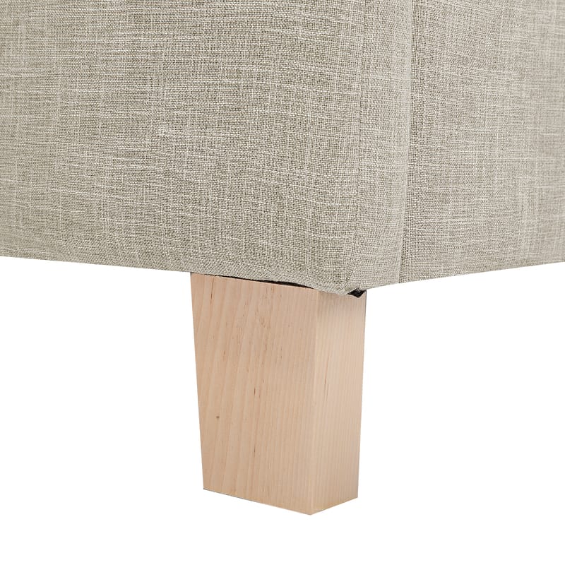Dobbeltseng Sennez 180x200 - Beige - Møbler - Senge - Sengeramme & sengestel