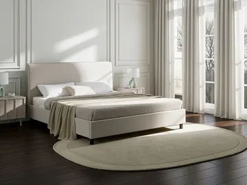 Dobbeltseng Sennez 180x200 - Beige - Møbler - Senge - Sengeramme & sengestel