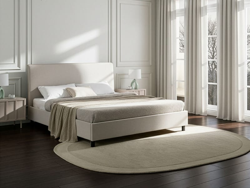 Dobbeltseng Sennez 180x200 - Beige - Møbler - Senge - Sengeramme & sengestel