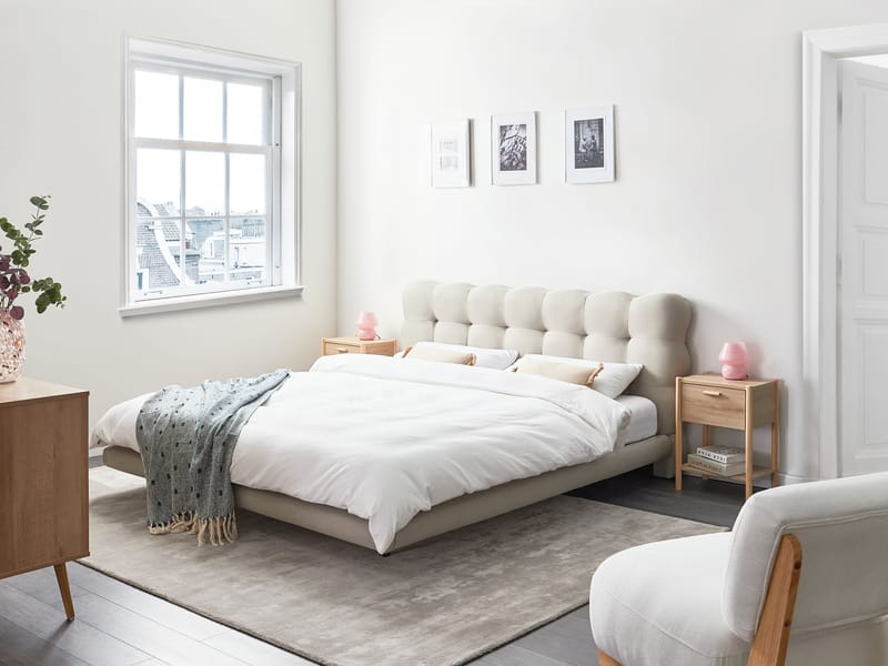 Dobbeltseng Soulisse 180x200 cm - Beige - Møbler - Senge - Sengeramme & sengestel