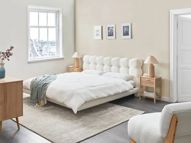 Dobbeltseng Soulisse 180x200 cm - Off-White - Møbler - Senge - Sengeramme & sengestel
