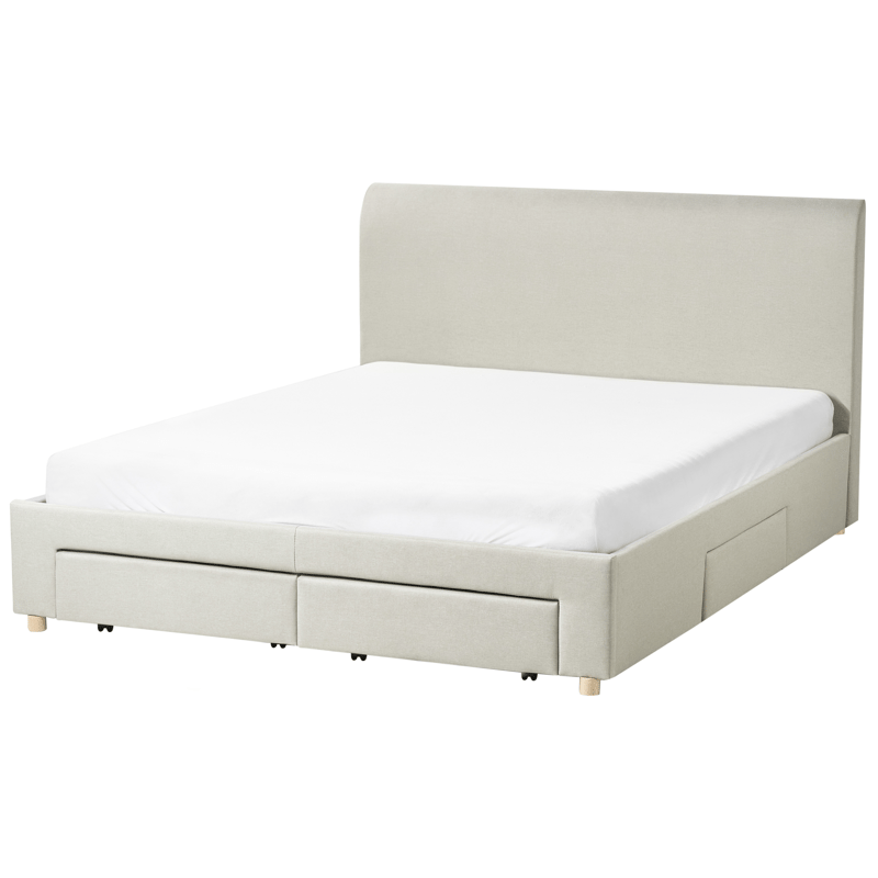 Dobbeltseng Soutrin 160x200 cm - Beige - Møbler - Senge - Sengeramme & sengestel