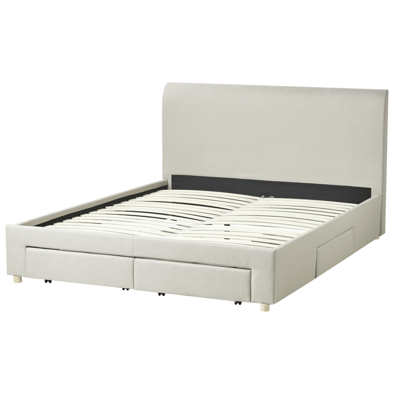 Dobbeltseng Soutrin 160x200 cm - Beige - Møbler - Senge - Sengeramme & sengestel