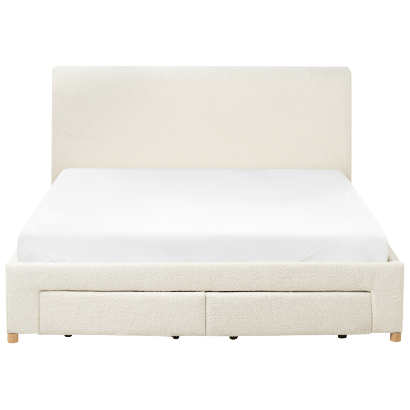 Dobbeltseng Soutrin 160x200 cm - Off-White - Møbler - Senge - Sengeramme & sengestel