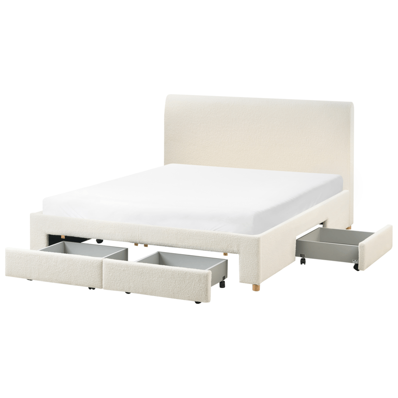 Dobbeltseng Soutrin 160x200 cm - Off-White - Møbler - Senge - Sengeramme & sengestel