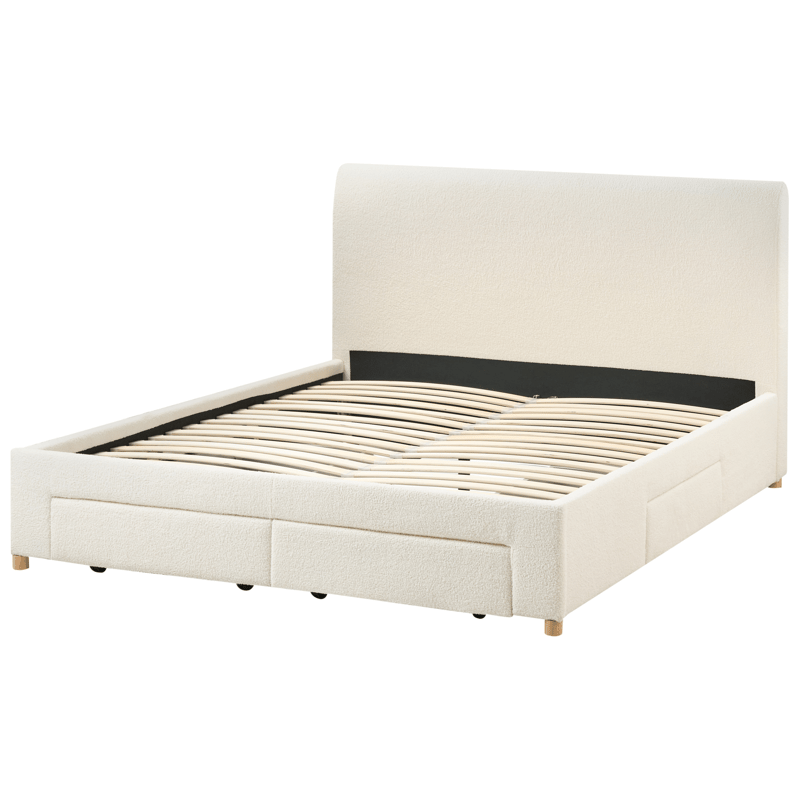 Dobbeltseng Soutrin 180x200 cm - Off-white - Møbler - Senge - Sengeramme & sengestel