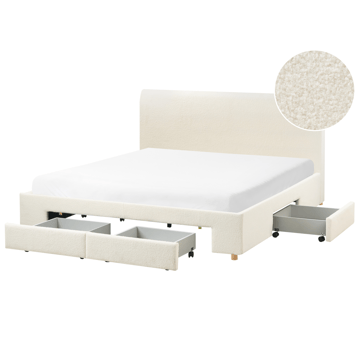 Dobbeltseng Soutrin 180x200 cm - Off-white - Møbler - Senge - Sengeramme & sengestel