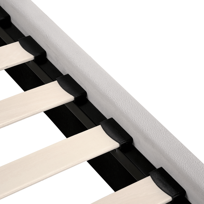 Dobbeltseng Suzette 160x200 cm - Lysegrå - Møbler - Senge - Sengeramme & sengestel