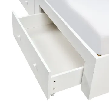 Dobbeltseng Tarare 180x200 - Hvid - Møbler - Senge - Sengeramme & sengestel