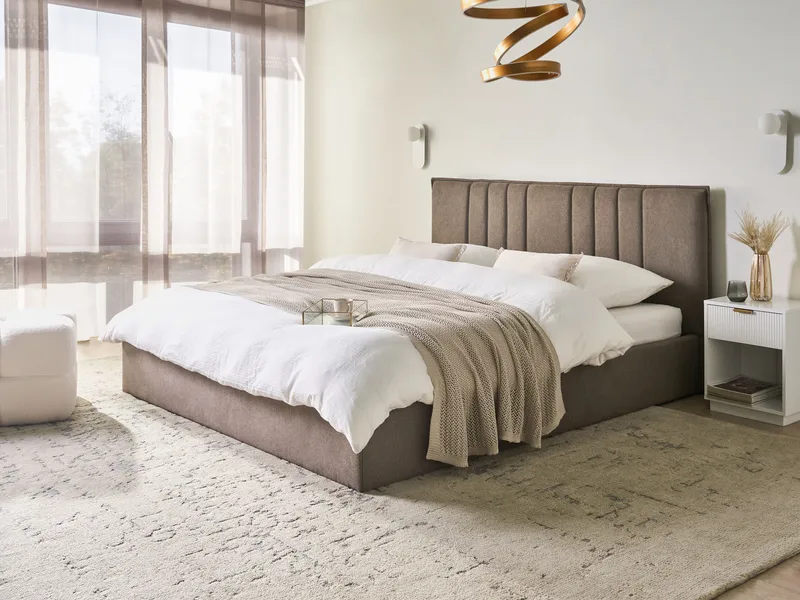 Dobbeltseng Tarascon 180x200 cm - Taupe - Møbler - Senge - Sengeramme & sengestel