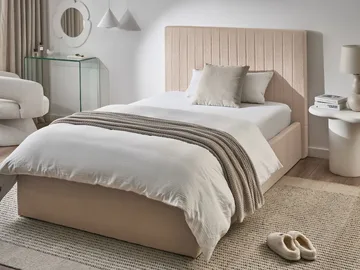 Dobbeltseng Vion 120x200 cm - Beige - Møbler - Senge - Sengeramme & sengestel