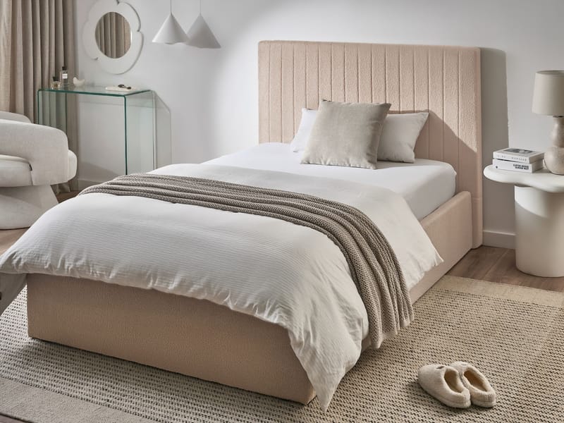 Dobbeltseng Vion 120x200 cm - Beige - Møbler - Senge - Sengeramme & sengestel