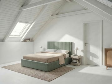 Dobbeltseng Vion 140x200 cm - Grøn - Møbler - Senge - Sengeramme & sengestel