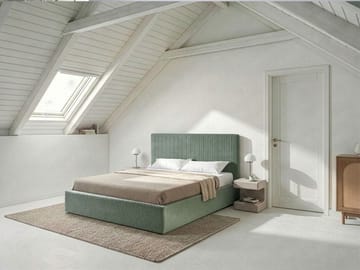 Dobbeltseng Vion 160x200 cm - Grøn - Møbler - Senge - Sengeramme & sengestel