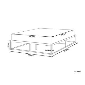 Dobbeltseng Viry 140x200 - Lys beige - Møbler - Senge - Sengeramme & sengestel