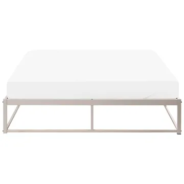 Dobbeltseng Viry 140x200 - Lys beige - Møbler - Senge - Sengeramme & sengestel