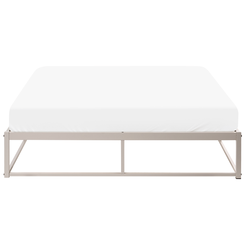 Dobbeltseng Viry 140x200 - Lys beige - Møbler - Senge - Sengeramme & sengestel