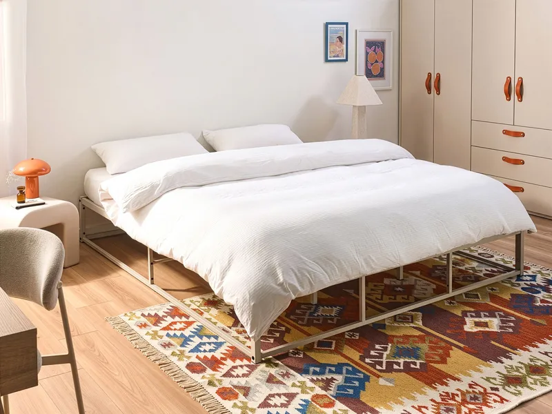 Dobbeltseng Viry 180x200 - Lys beige - Møbler - Senge - Sengeramme & sengestel