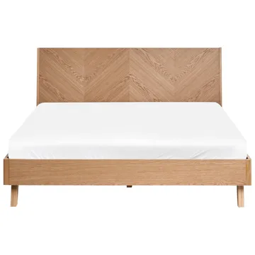 Dobbeltseng Wizernes 160x200 - Lysebrun - Møbler - Senge - Sengeramme & sengestel