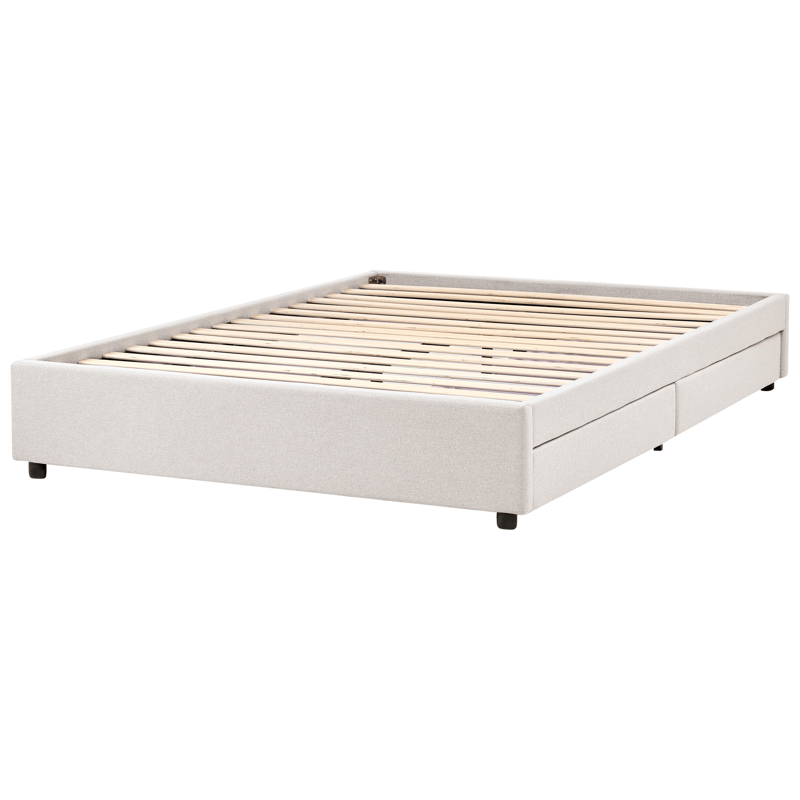 Dobbeltseng Prades 160x200 cm - Lys beige - Møbler - Senge - Sengeramme & sengestel