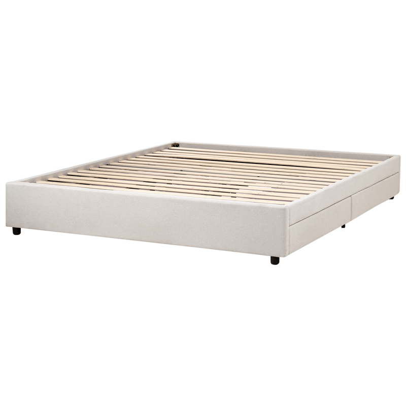 Dobbeltseng Prades 180x200 cm - Lys beige - Møbler - Senge - Sengeramme & sengestel