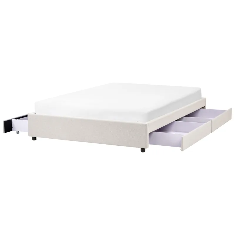 Dobbeltseng Prades 160x200 cm, Lys beige