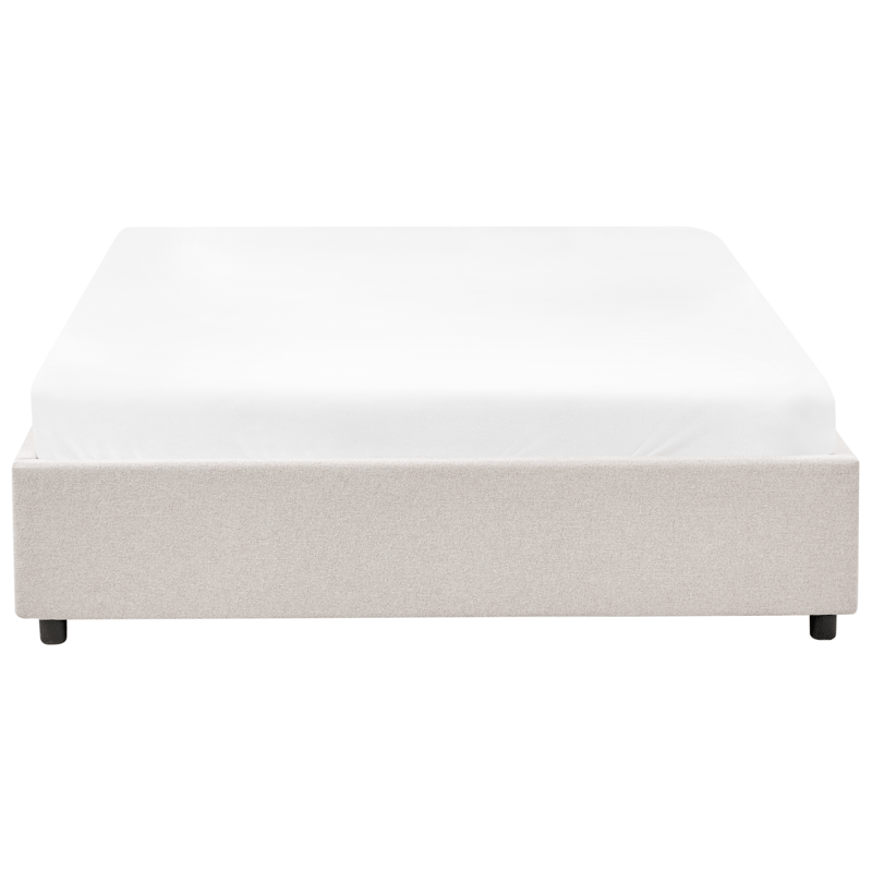 Dobbeltseng Prades 140x200 cm - Lysbeige - Møbler - Senge - Sengeramme & sengestel