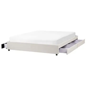 Dobbeltseng Prades 180x200 cm - Lys beige - Møbler - Senge - Sengeramme & sengestel